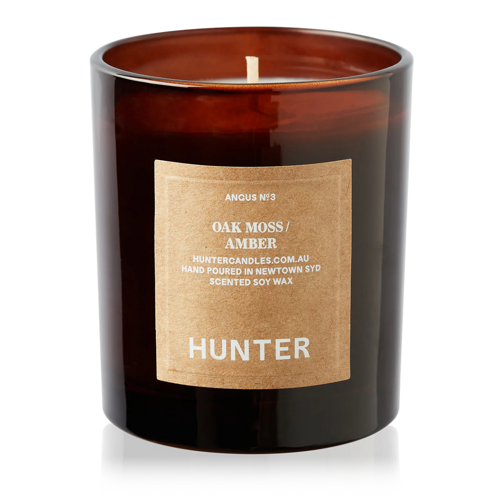 Hunter Candle - OAK MOSS & AMBER